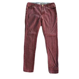 Michael Kors 10 Maroon Izzy Skinny Jeans